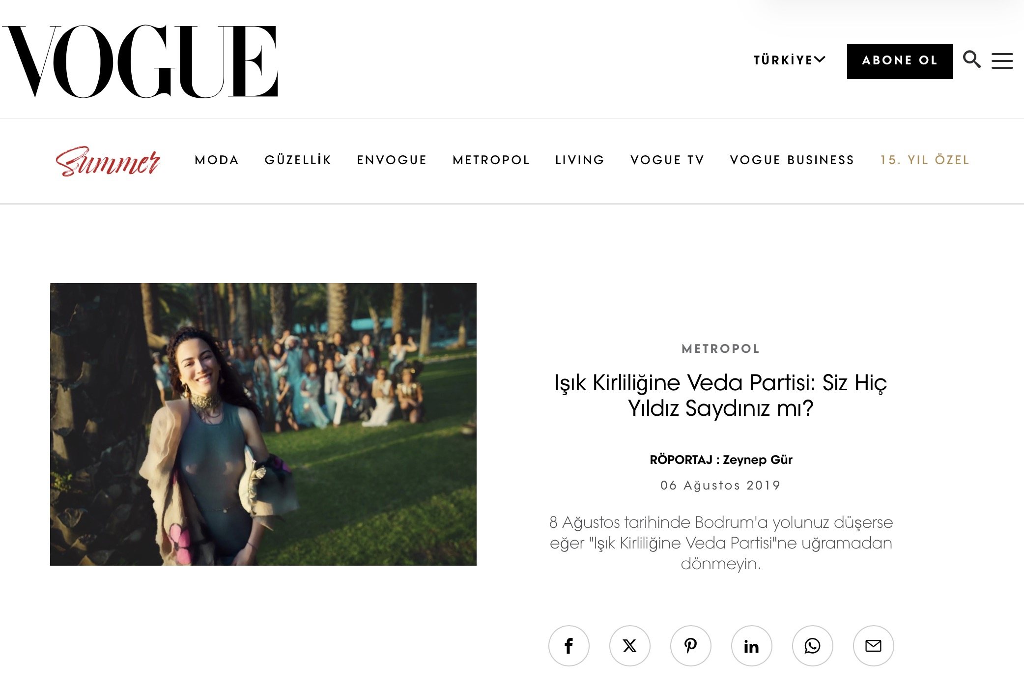 Vogue Türkiye'de yayımlanan 8.8 Project röportajı
